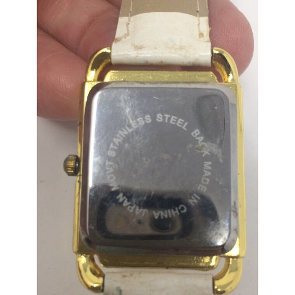 Cote D’ Azur Japan Gold White Croc Leather Mother Of Pearl Stainless Works - Picture 7 of 8